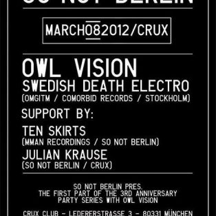 So Not Berlin pres. the 3rd Anniversary w/ Owl Vision