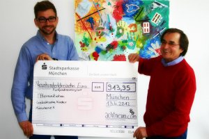Leser von achtneun.com spenden 913,95 Euro für Elterninitiative Krebskranke Kinder München e.V.