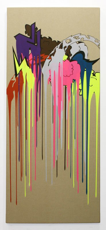David Blitz, Vegas 1, 2013, Silkscreen on Canvas, 140X60cm David Blitz, Vegas 1