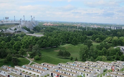 Zwischen Olympia-Stadion und Olympischem Dorf soll bis 2016 der Erinnerungsort Olympiaattentat entstehen.