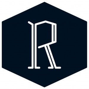 Mucbook: Logo Restaurant Day, weißes R auf schwarzem Hintergrund