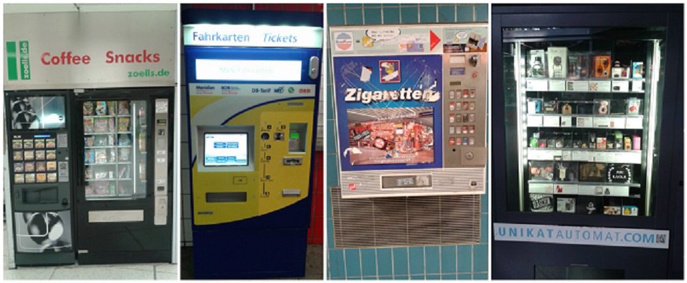 Maschinen, wo früher Menschen Fahrkarten, Zigaretten und Snacks verkauft haben.
