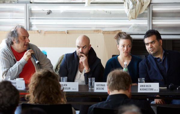 V.l.n.r.: Matthias Lilienthal, Julien Gosselin, Katinka Deecke, Amir Reza Koohestani | ©-Judith Buss