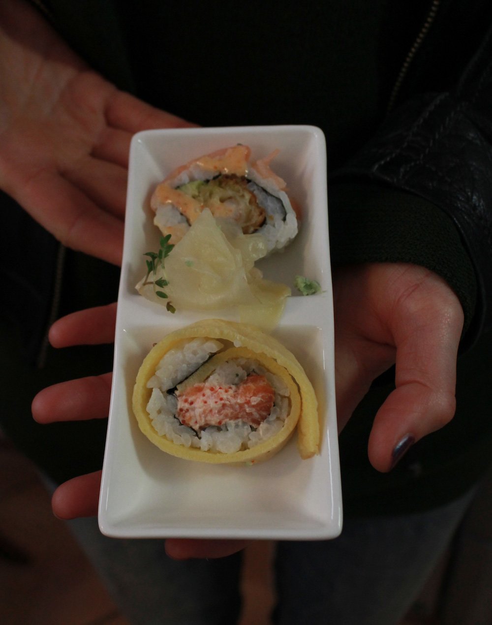 Mucbook: Kulinarische Stadttour durch München-Neuhausen mit eat-the-world.com, Hanami Sushi Addict, kleine Platte mit Sushi