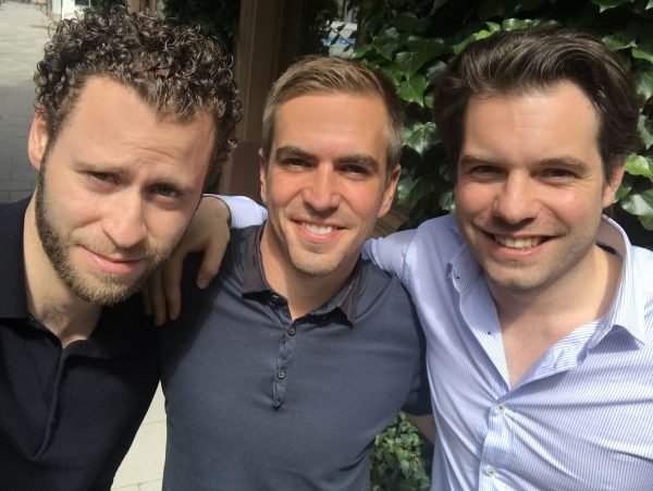 Selfie Philipp Lahm, Fabian Schmidt & Alan Sternberg Colour July 2017