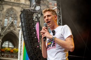 Bürgermeister Dominik Krause beim CSD 2024 / Foto: Bethel Fath