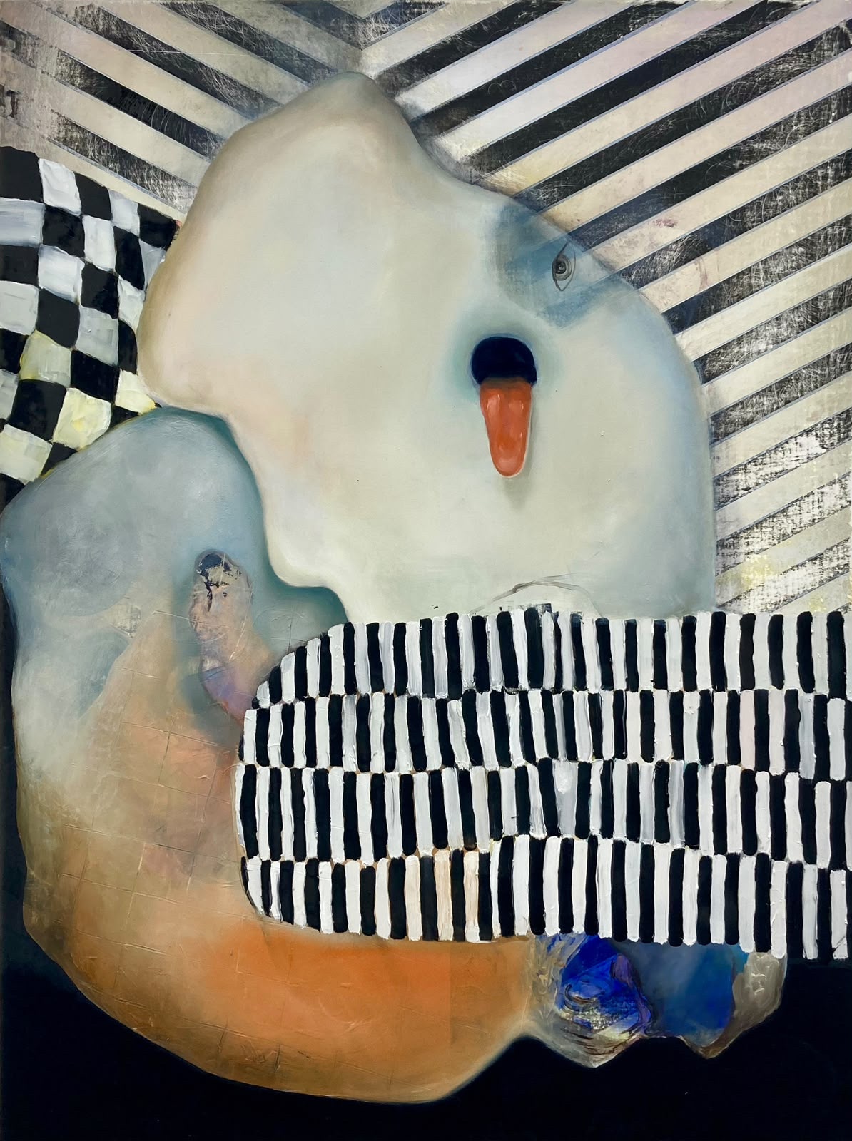 Benedikt Hipp, Open the door and close the window, 2026, Öl und Firnis auf MDF